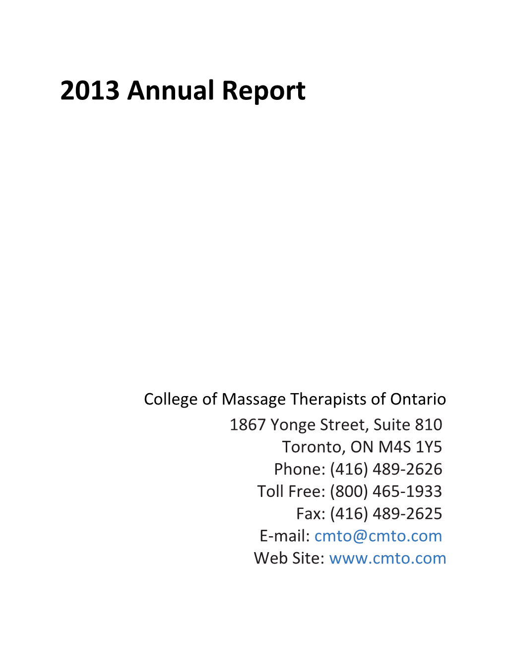 2013 Annual Report