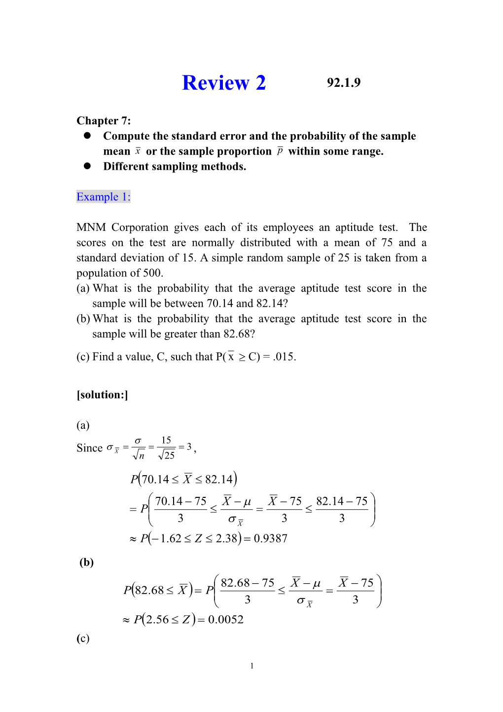 Different Sampling Methods