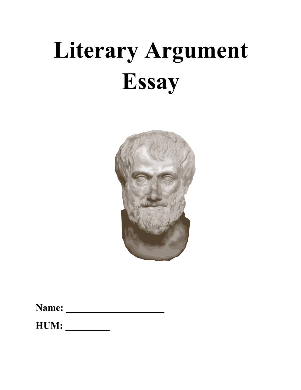 Lit Argument Essay Assignment