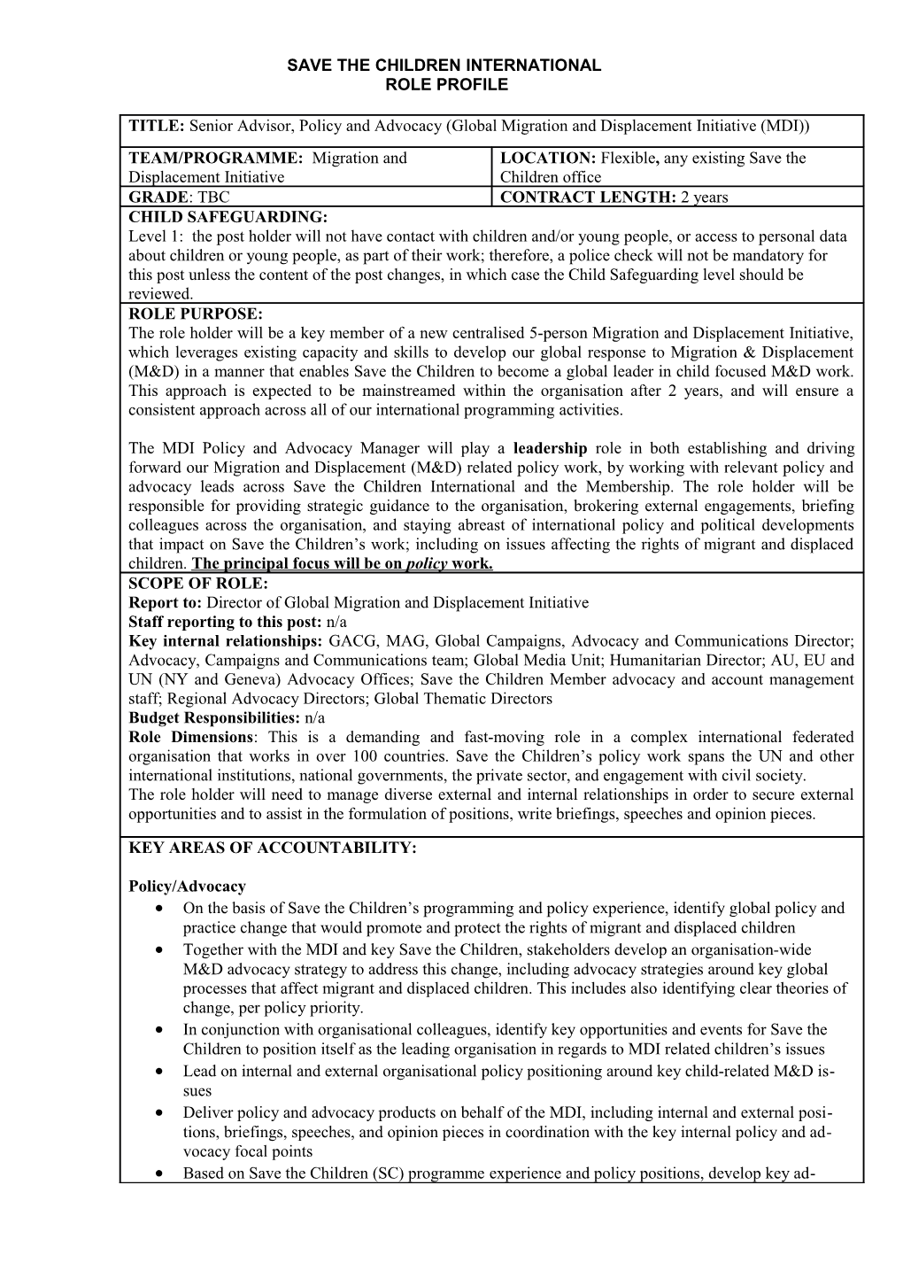 Advocacy, Campaign and Media Manager - Kinshasa Or Goma