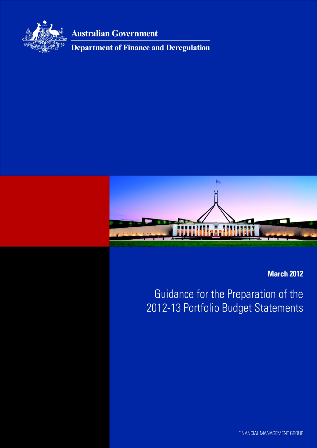 Guidance for the Preparation of the 2012-13 Portfolio Budget Statements