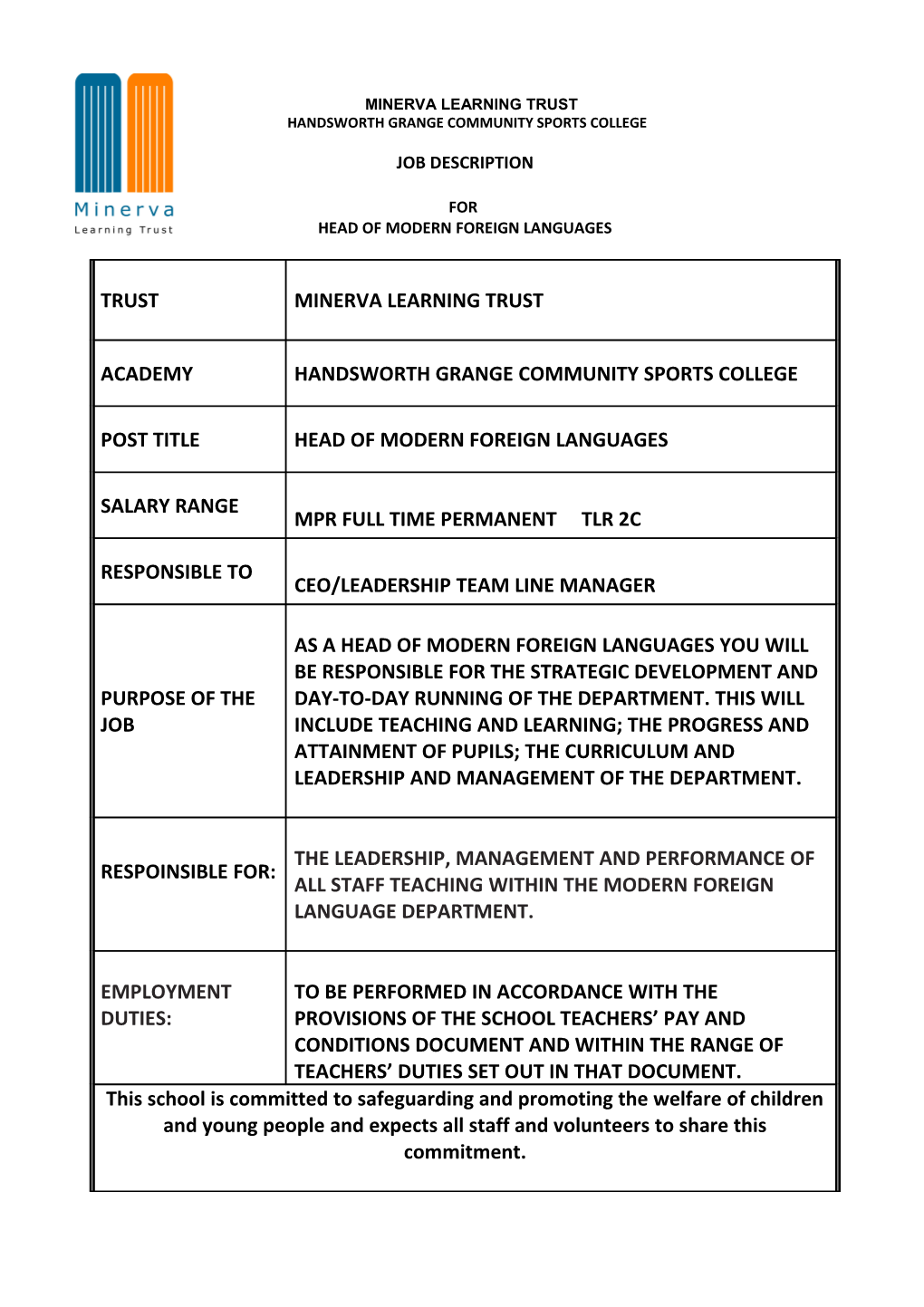 Handsworth Grange Community Sports College