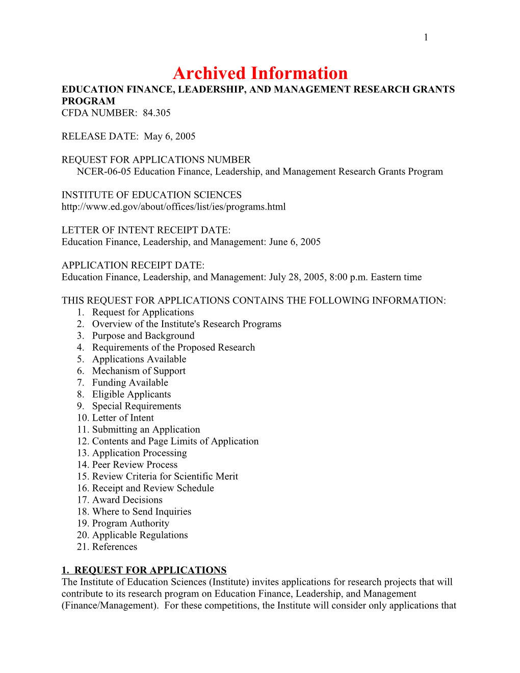 Archived: Education Finance, Leadership, and Management Research Grants Program 84.305E