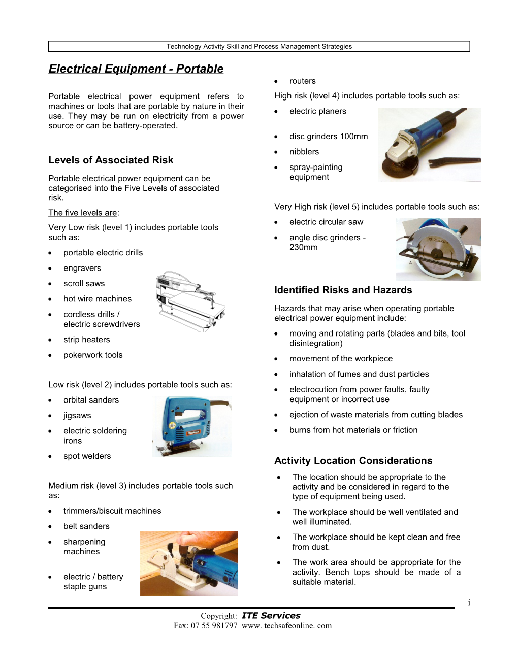 Electrical Equipment - Portable