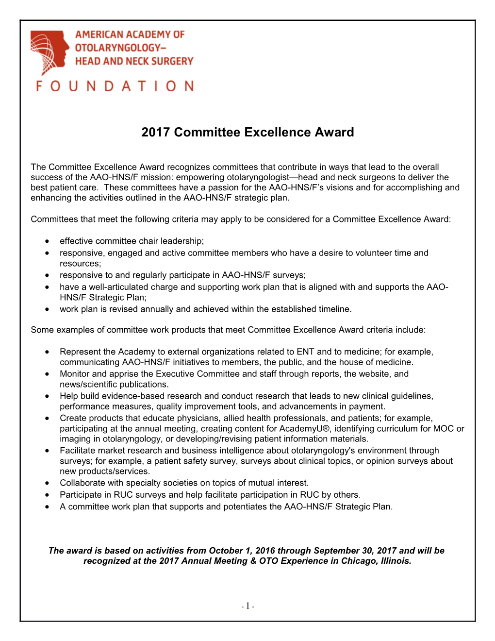 The Committeeexcellence Award Recognizes Committees That Contribute in Ways That Lead To