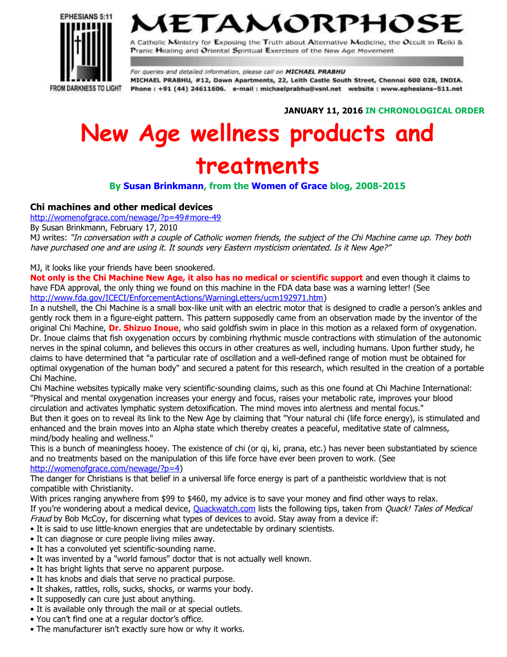 New Age Wellness Products and Treatments