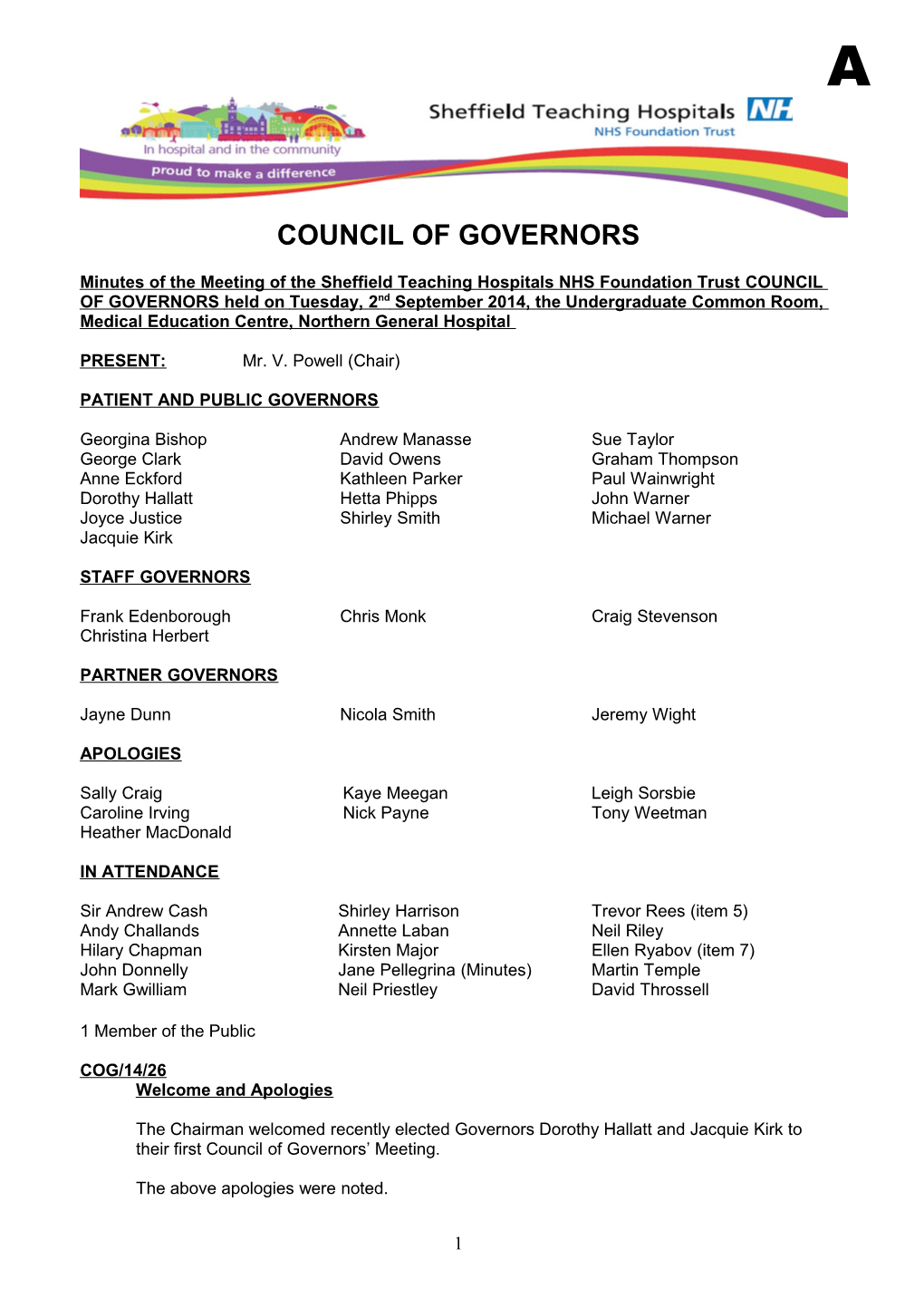 Council of Governors