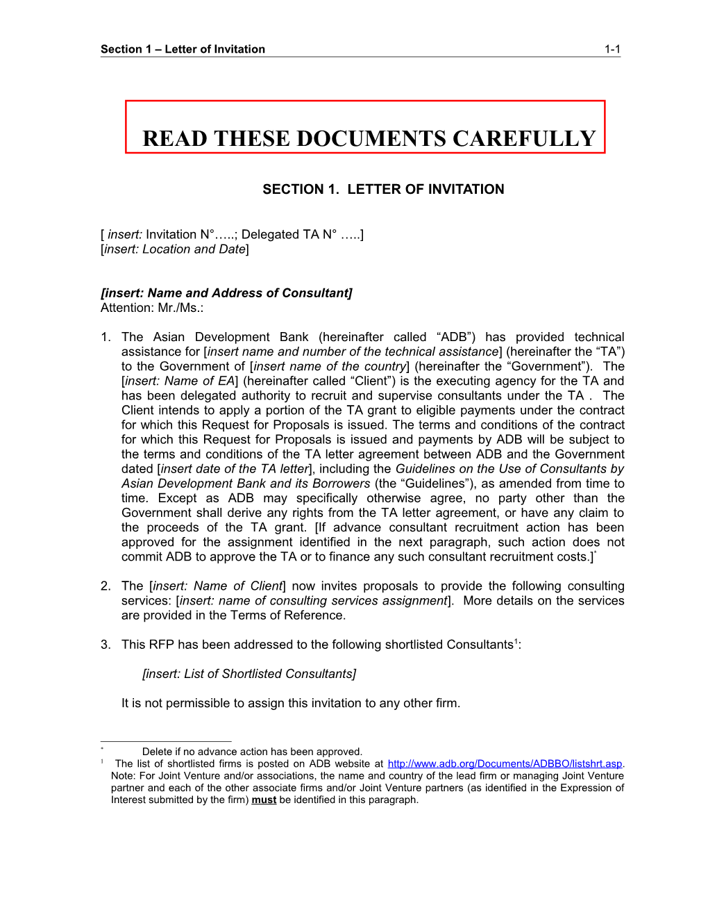 Read These Documents Carefully
