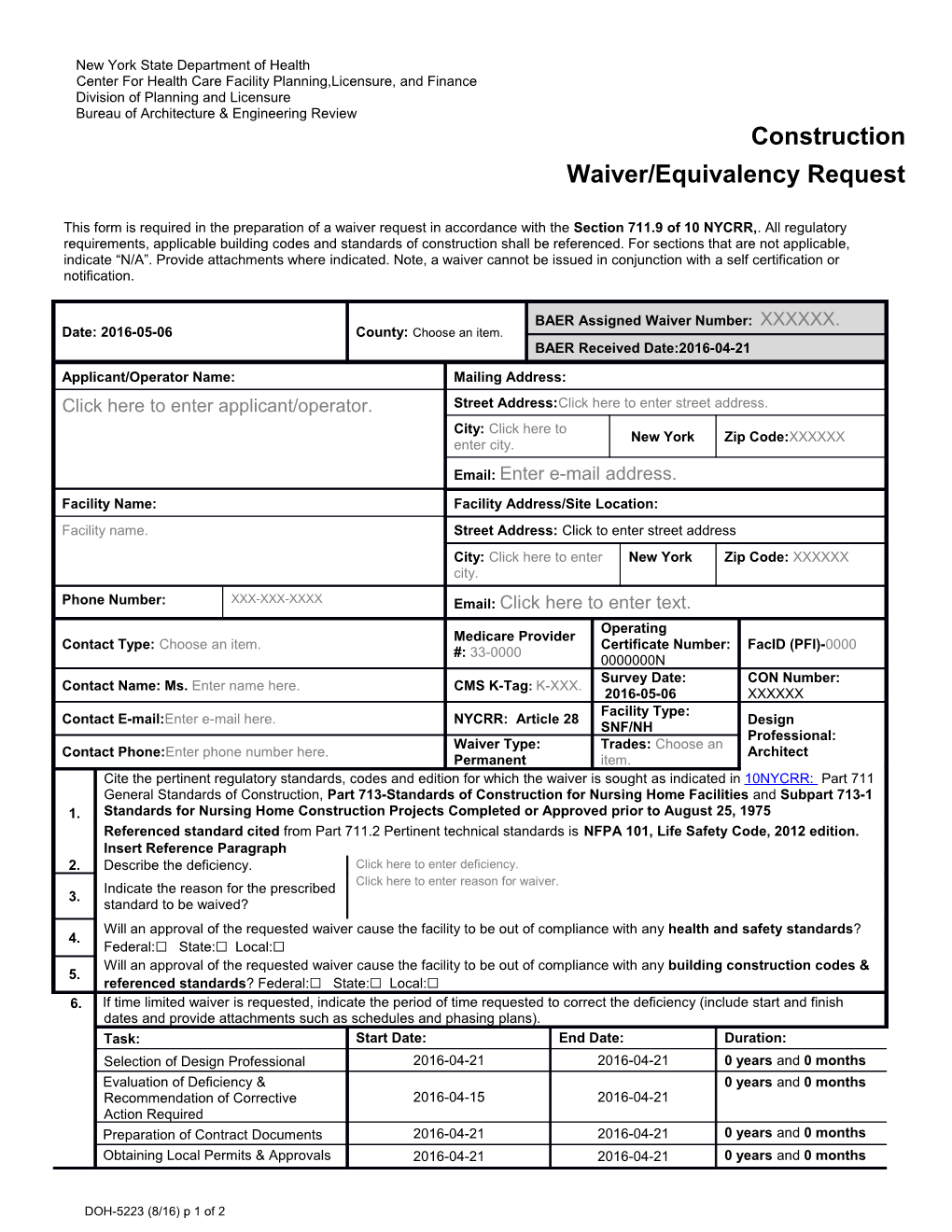Code Compliance Review Form: NYS Building Code