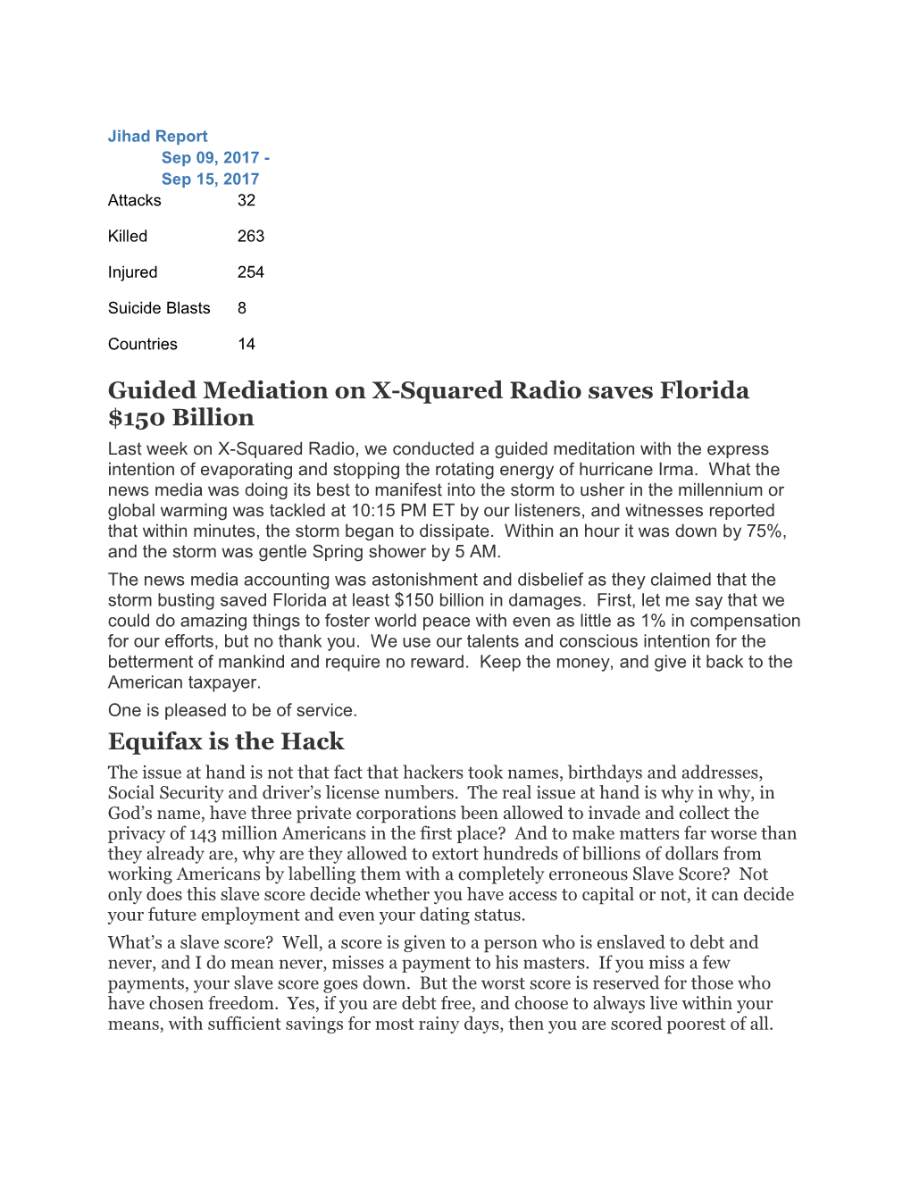 Guided Mediation on X-Squared Radio Saves Florida $150 Billion