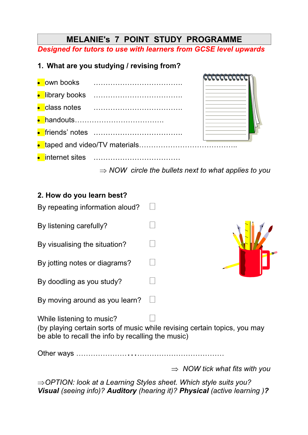 Notes on Approaches to Revision