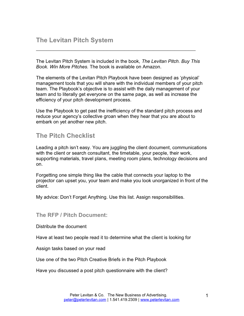 The Levitan Pitchsystem