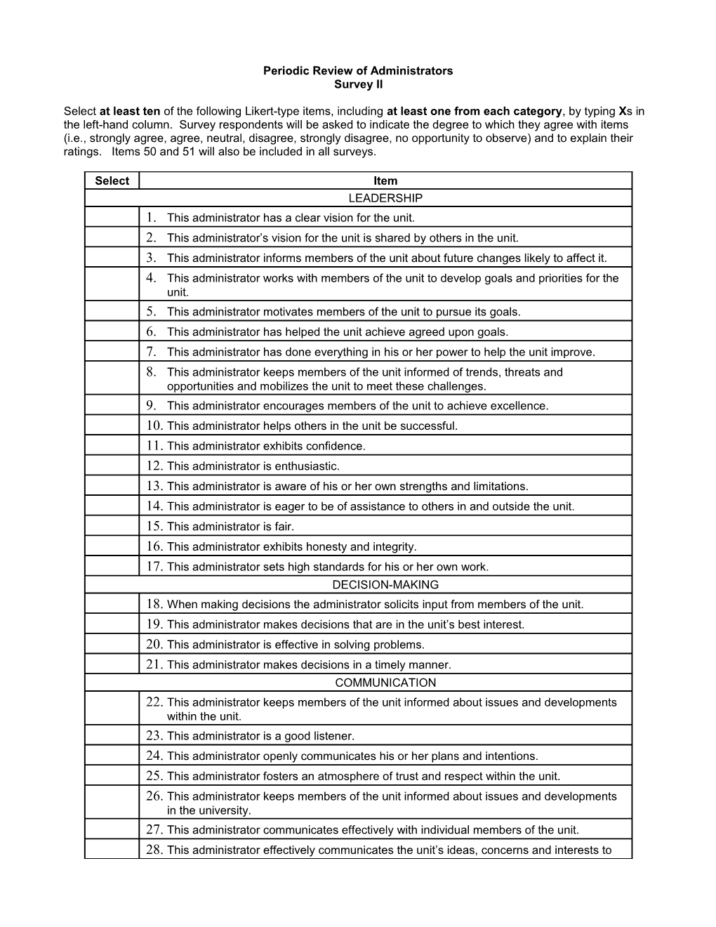 Periodic Review of Administrators