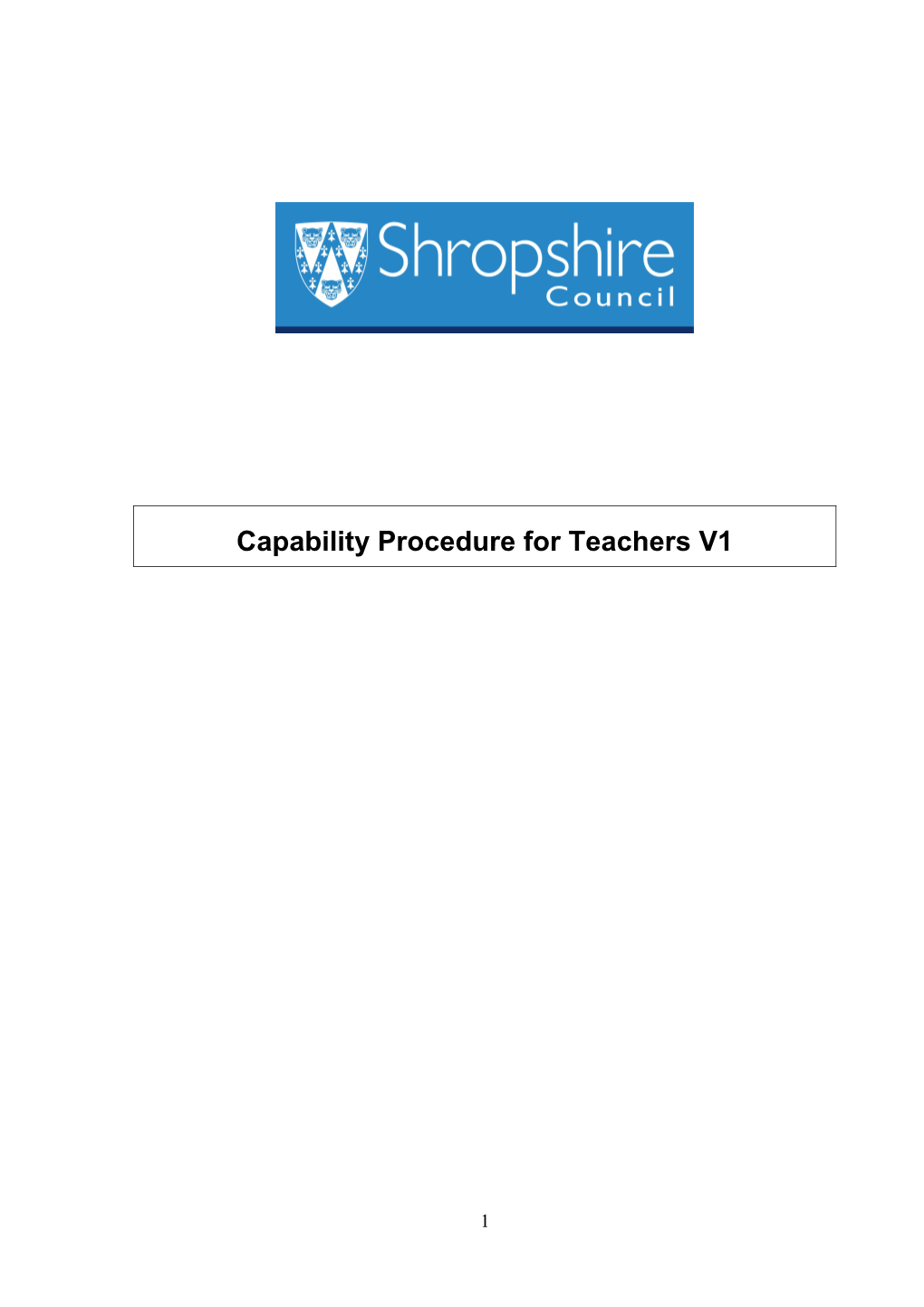 Capability Procedure for Teachers V1