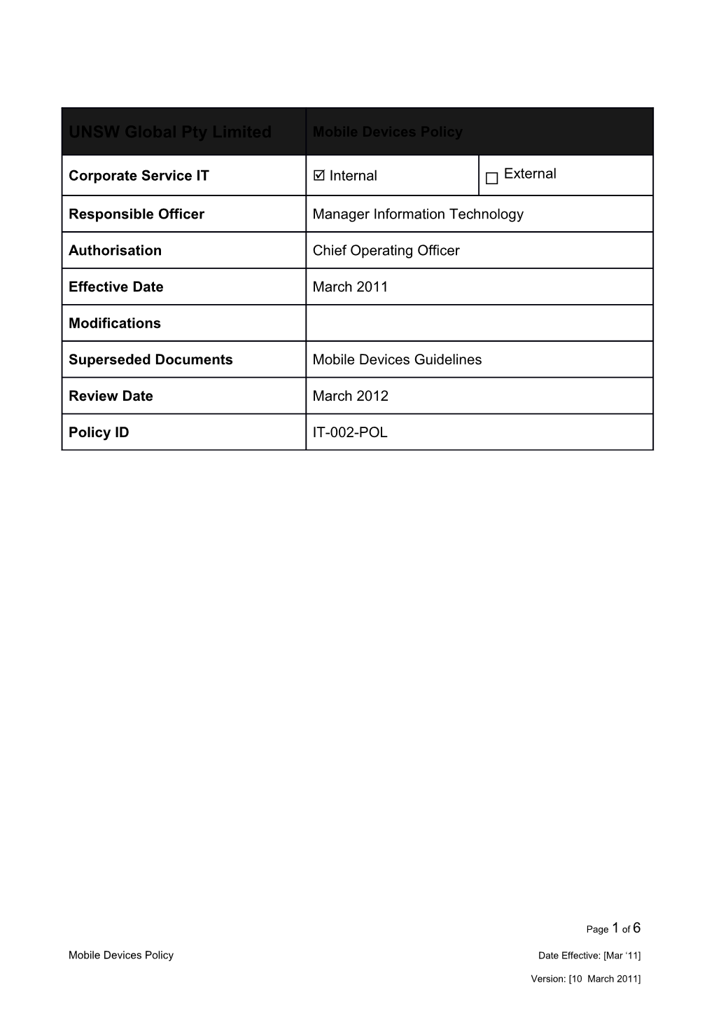 3. Approval and Issue of Mobile Devices