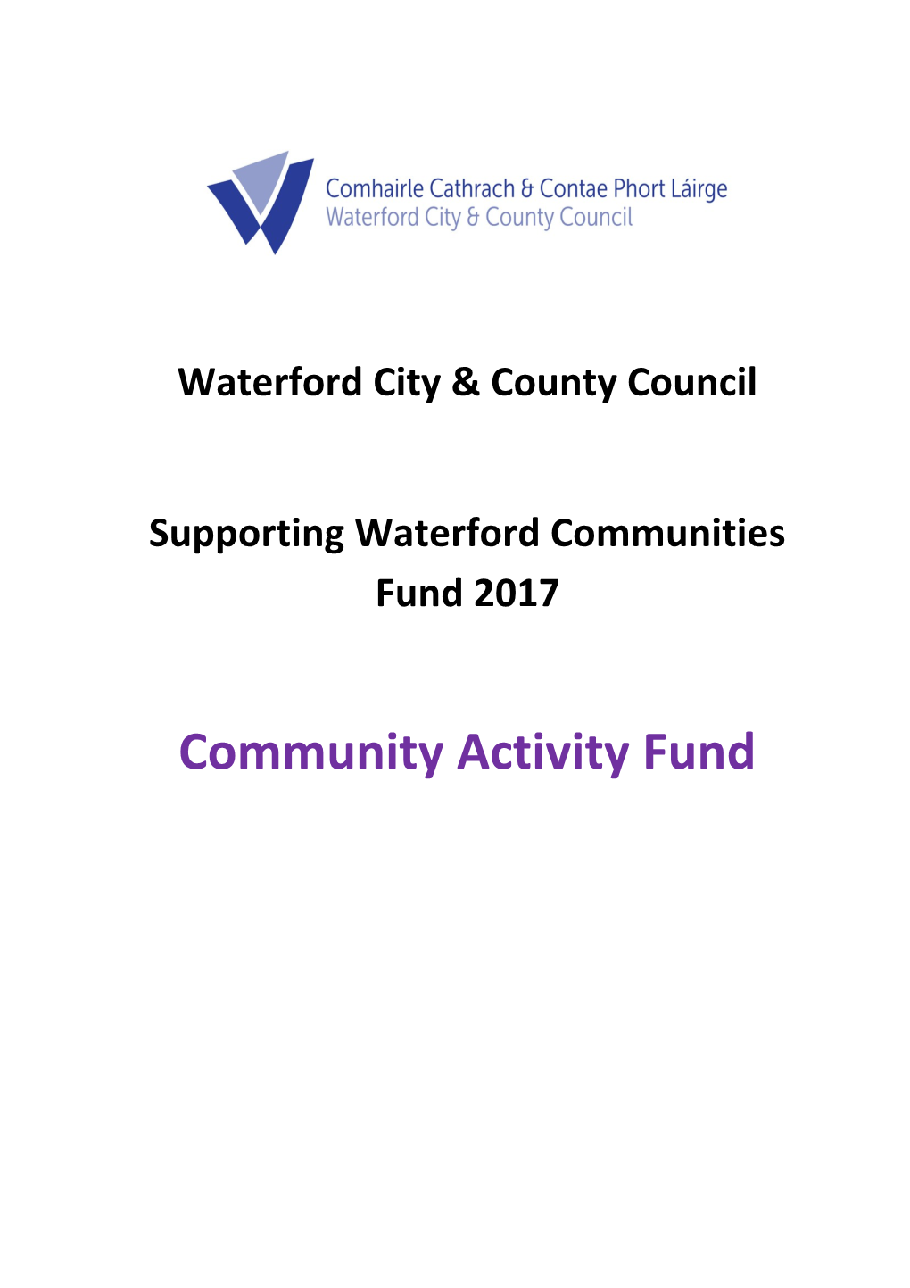 Community Activity Fund Guide 2017