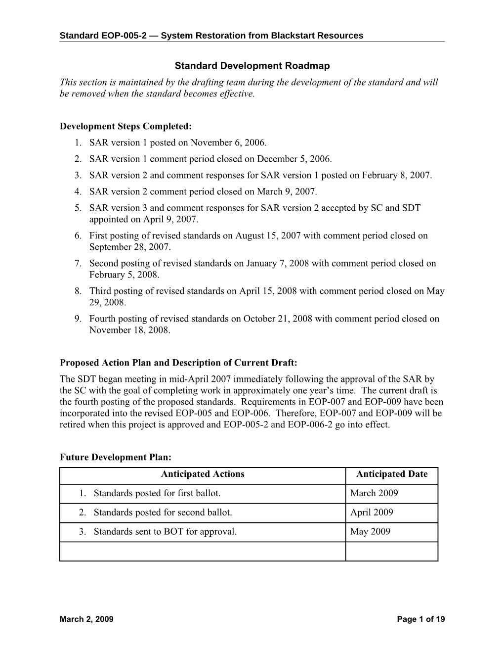 Standard EOP-005-2 System Restoration from Blackstart Resources