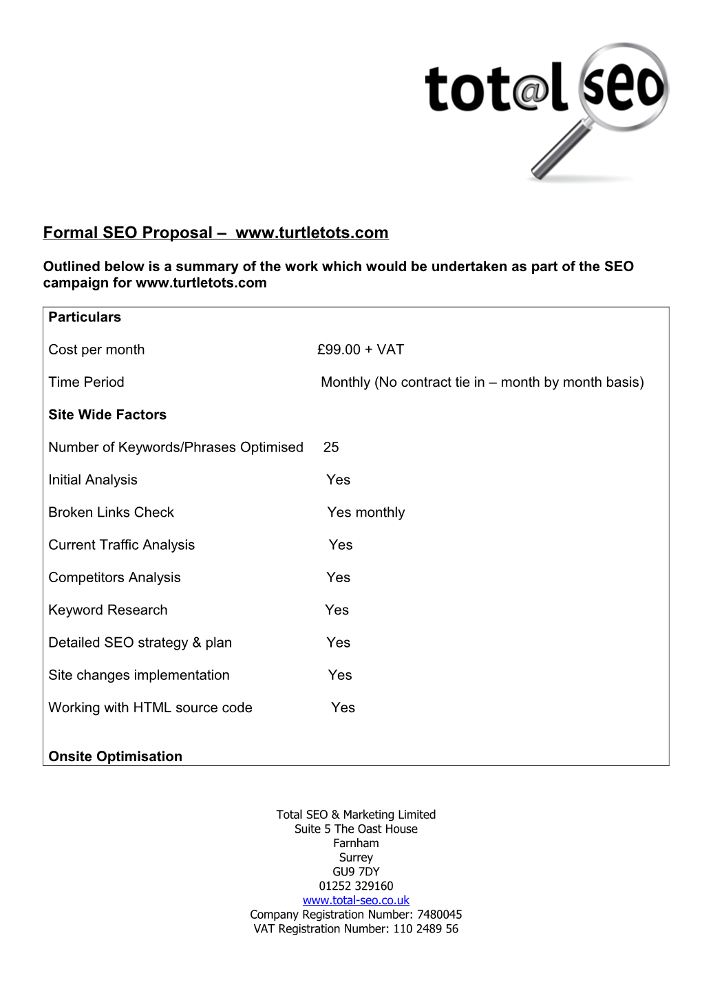 Formal Proposal Planet Retail