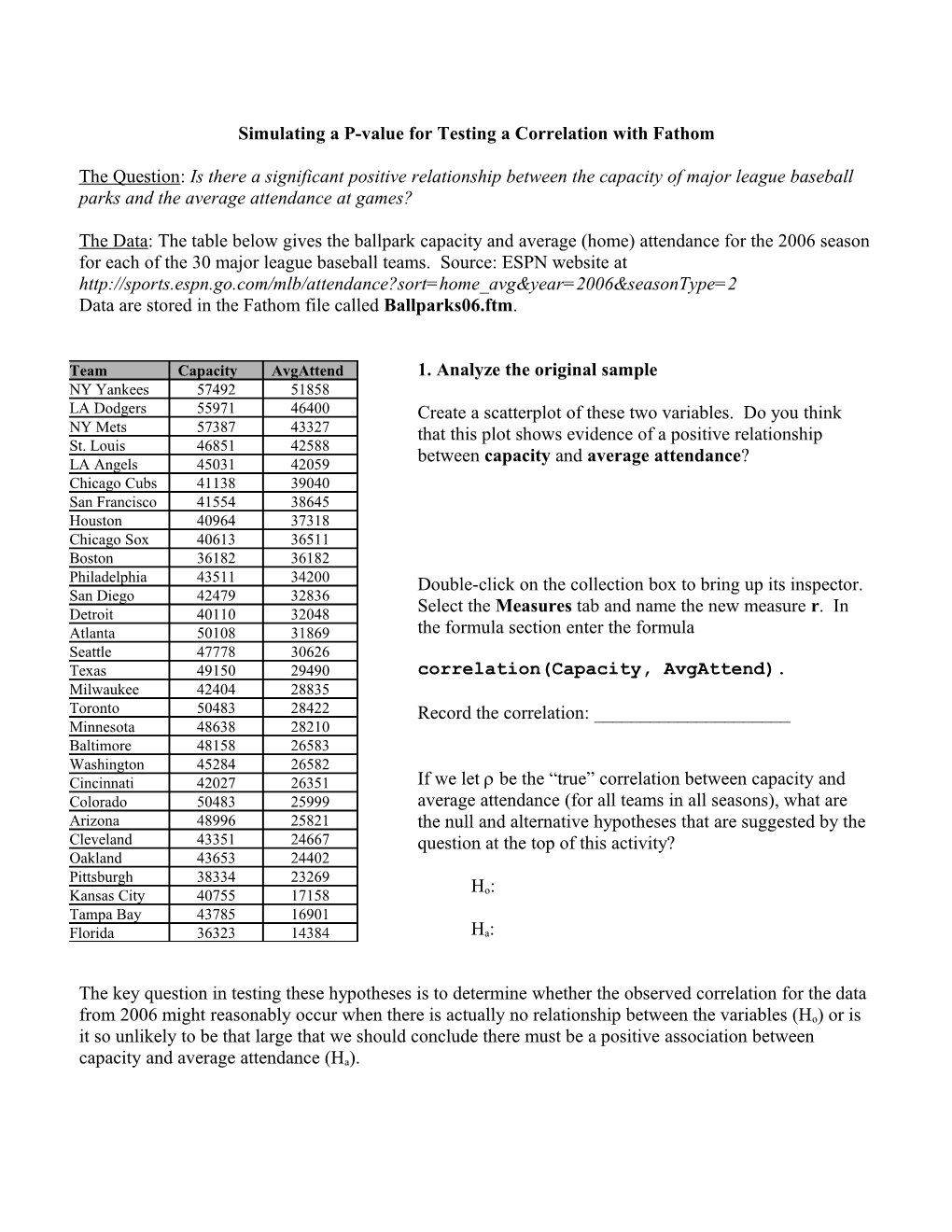 Math 113: Fathom Simulation