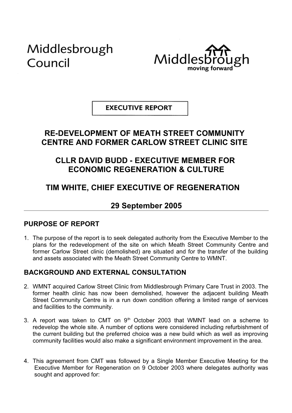 Re-Development of Meath Street Community Centre and Former Carlow Street Clinic Site