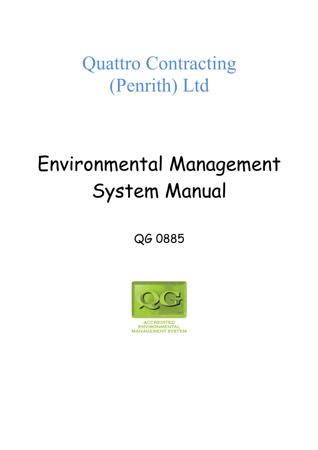 Environmental Management System Manual