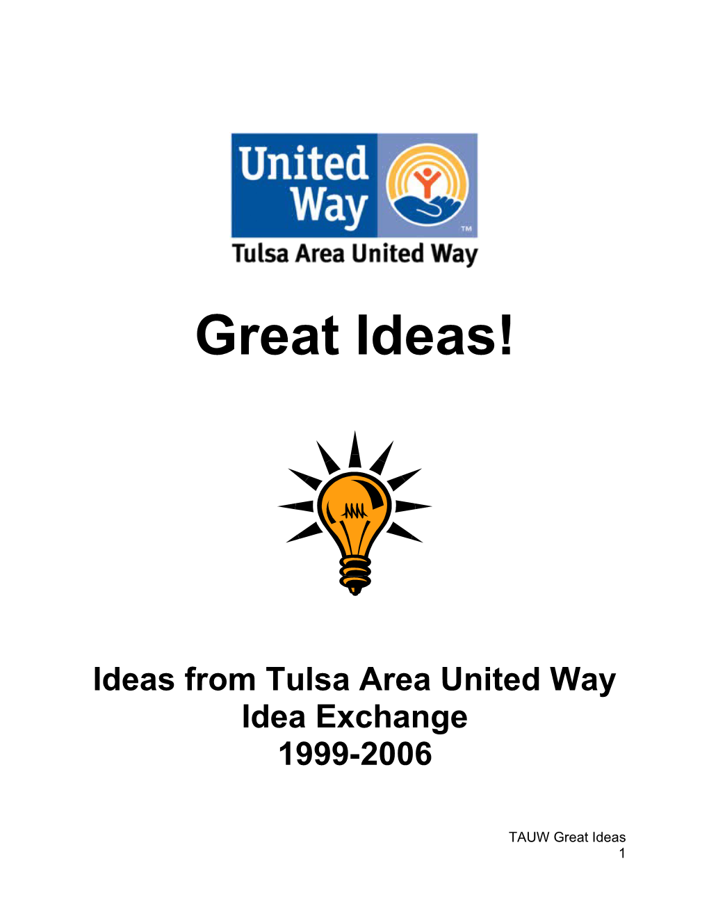 Ideas Fromtulsa Area United Way