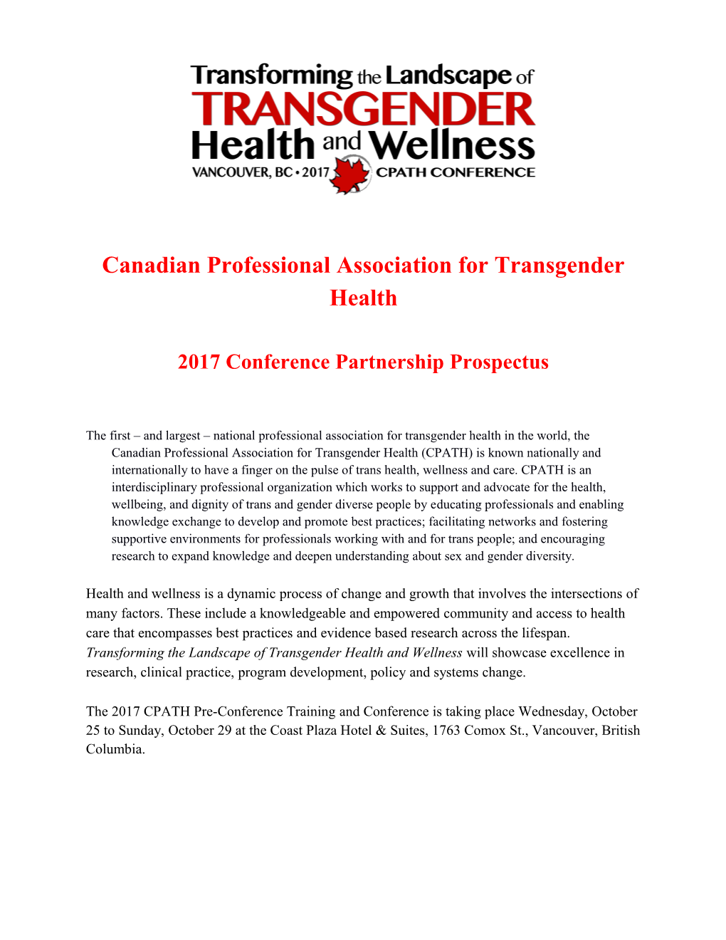 Canadian Professional Association for Transgender Health