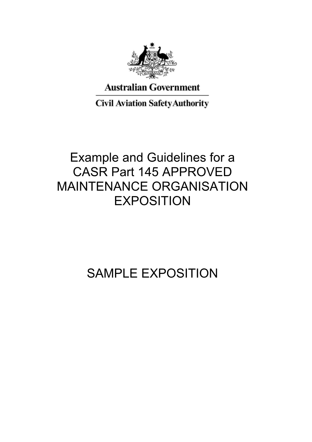 Sample Exposition (CASR Part 145 - AMO)