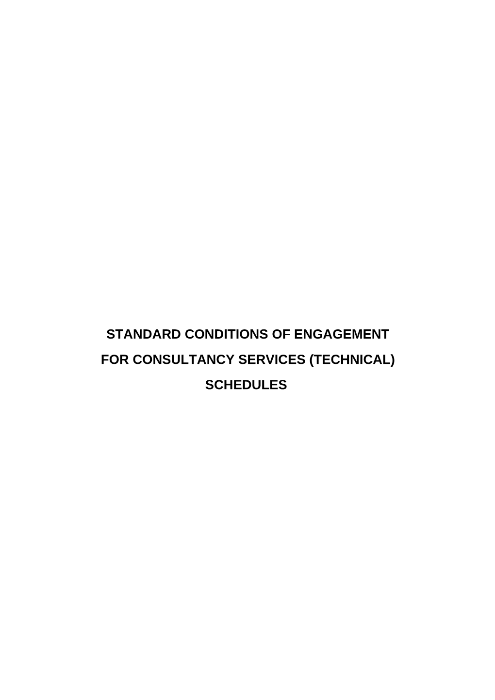 Standard Conditions of Engagement