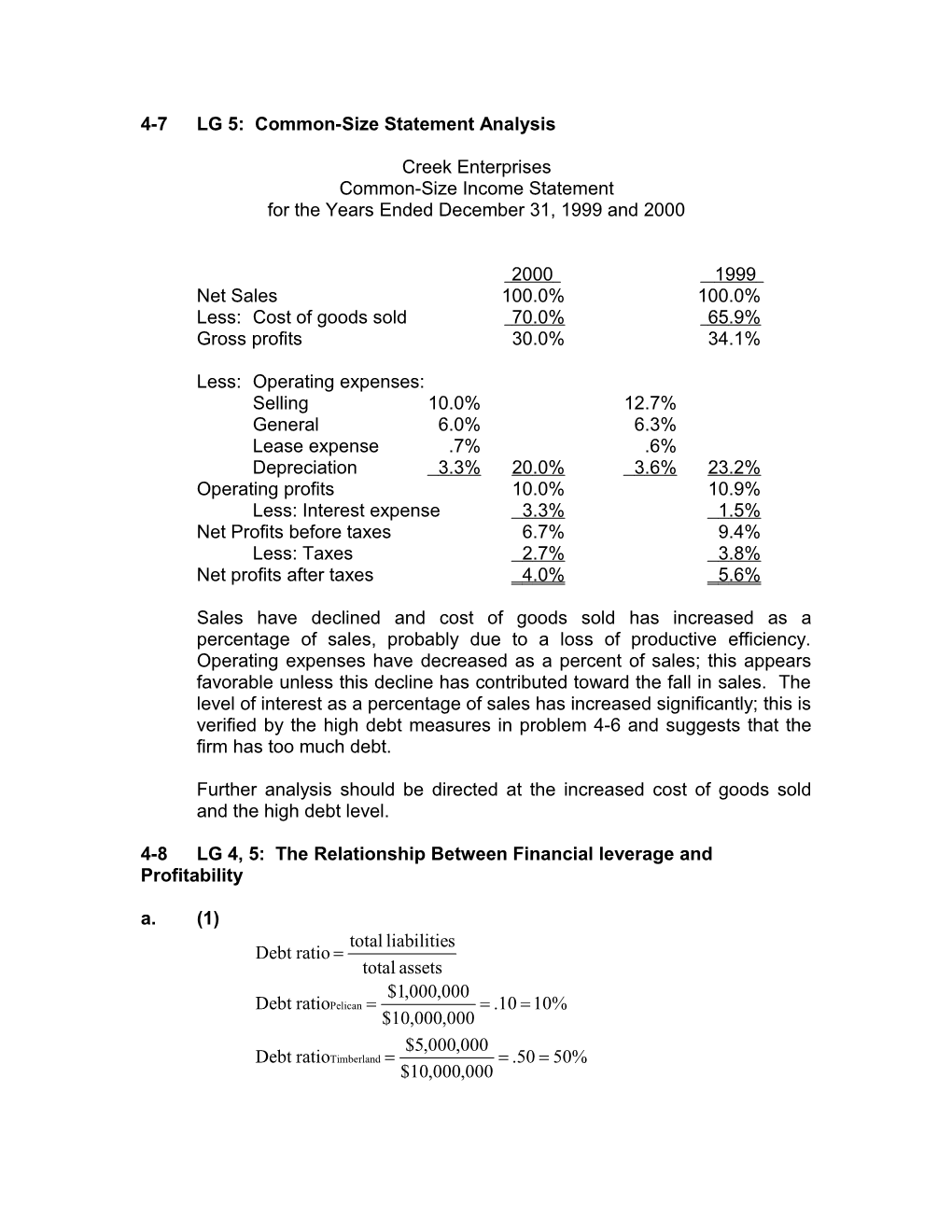 4-7LG 5: Common-Size Statement Analysis