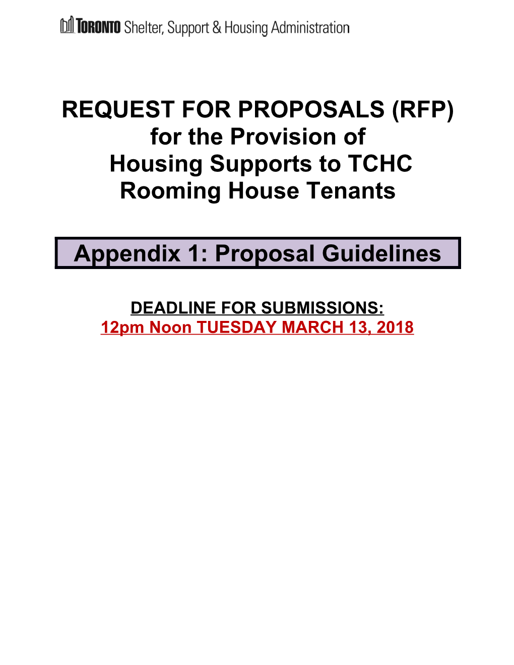 Housing with Layered Supports RFP