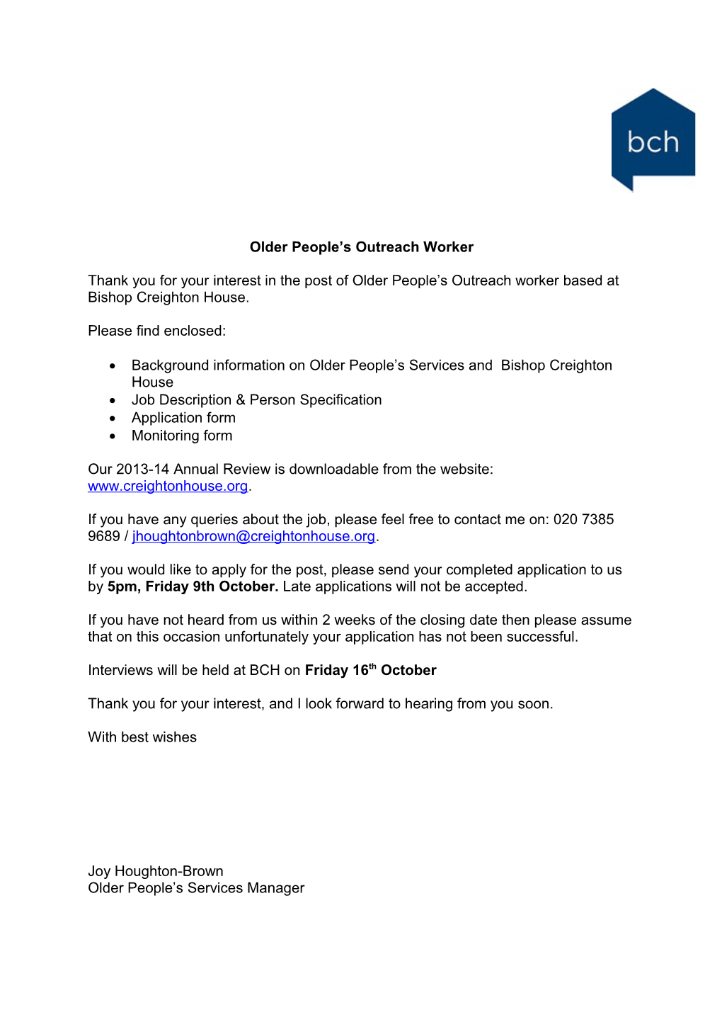 Older People S Outreach Worker