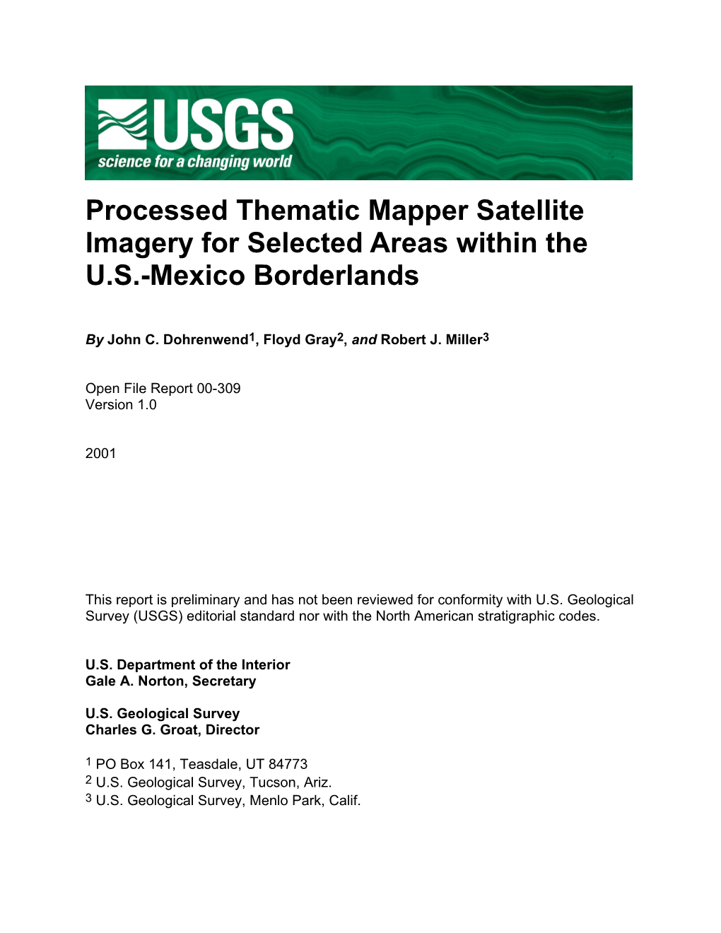 USGS Open File Report 00-309