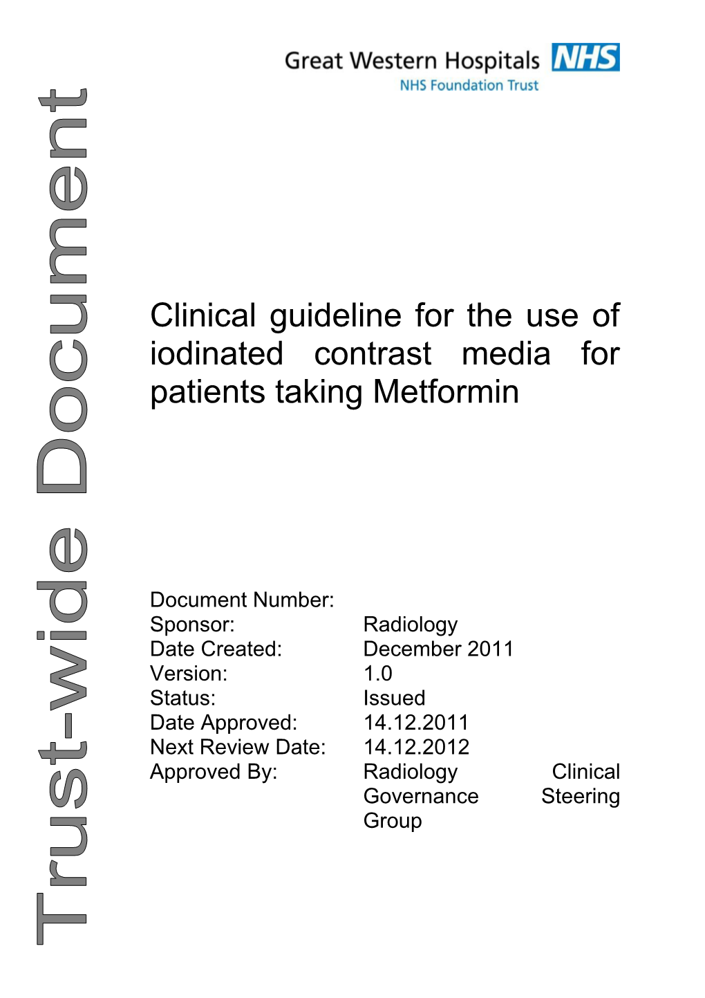 Clinical Guideline Template