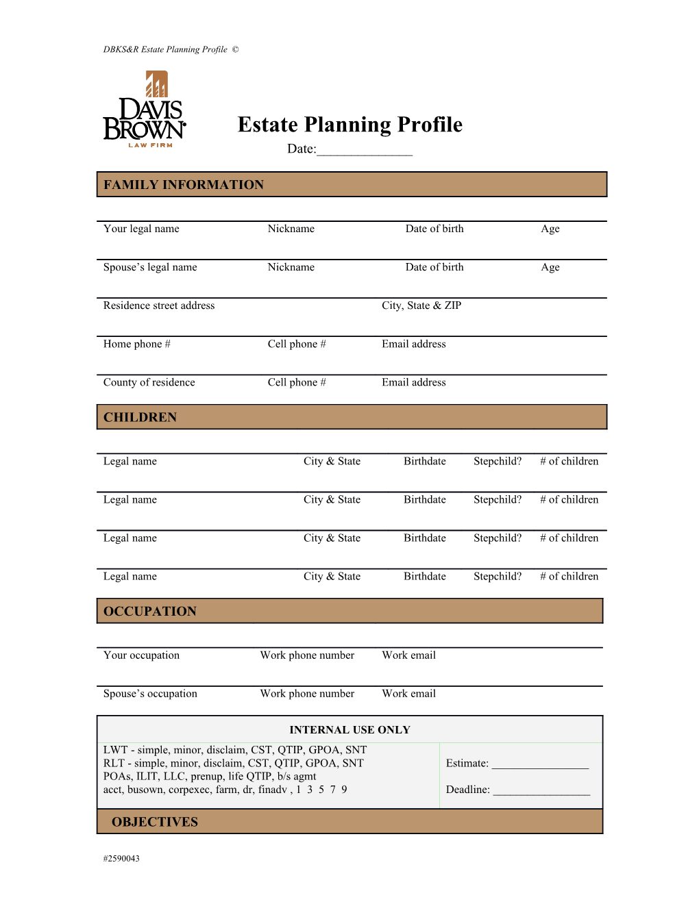 DBKS&R Estate Planning Profile Page 1 of 3