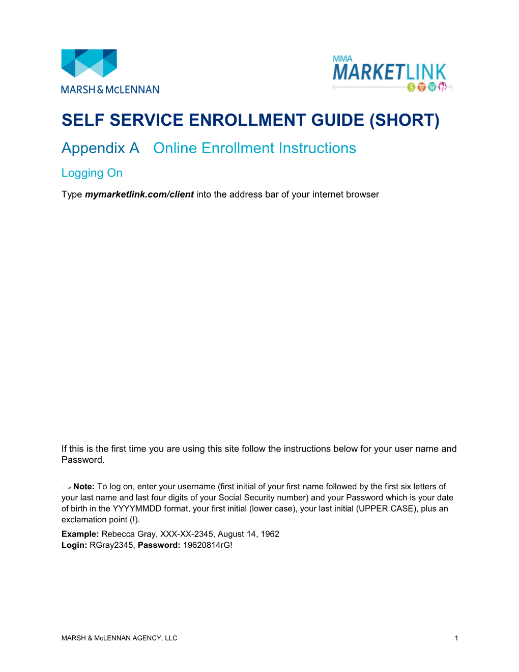 Self Service Enrollment Guide (SHORT)