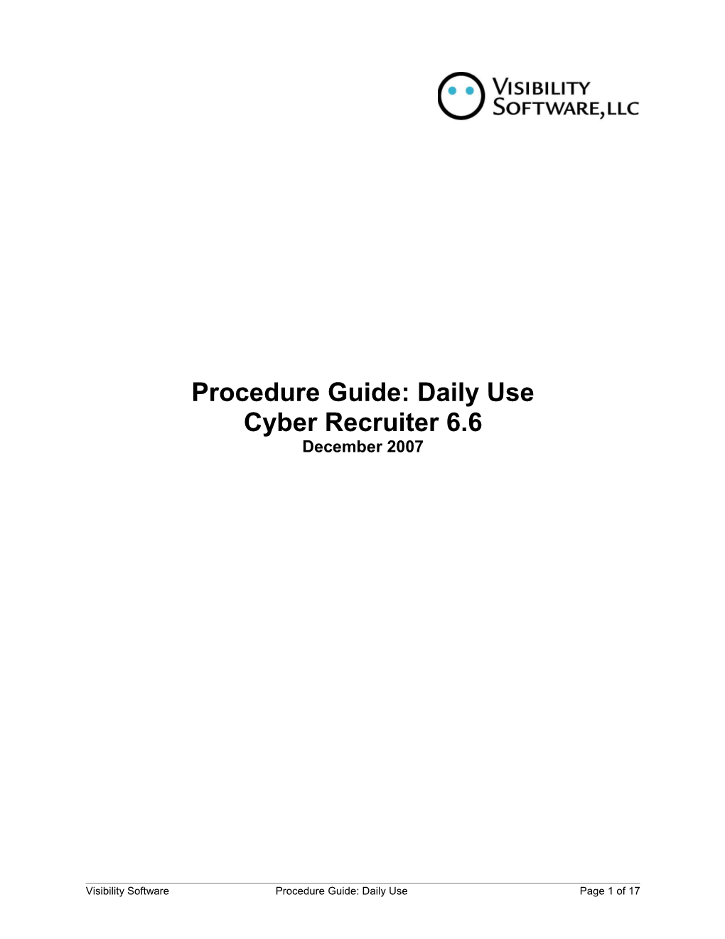 Procedure Guide: Daily Use