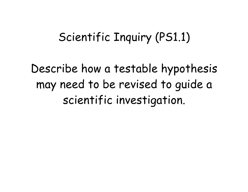 Scientific Inquiry (PS1.1)