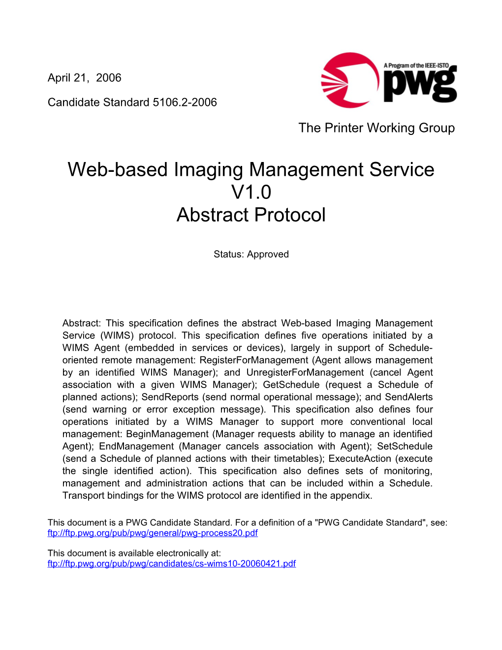 Web-Based Imaging Management Service