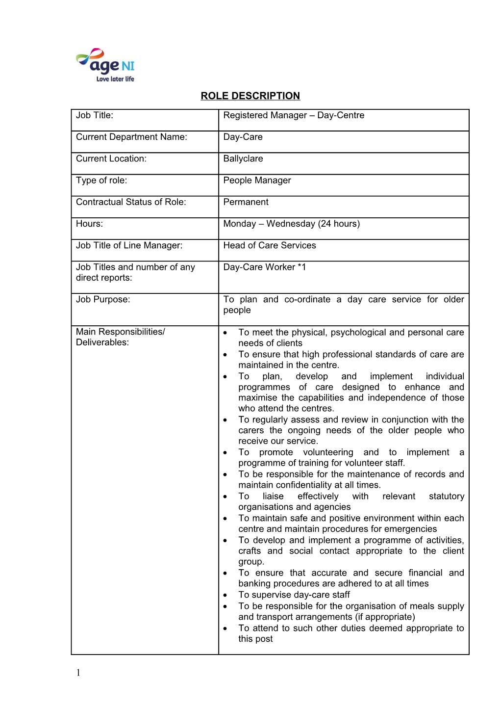 Age Concern Northern Ireland