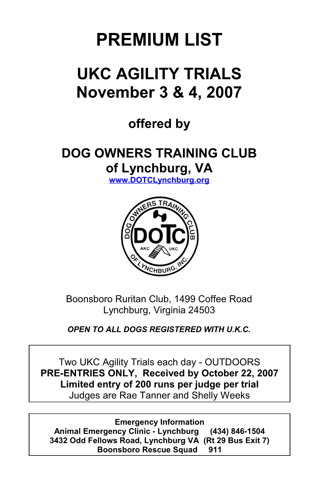 Dog Owners Training Club