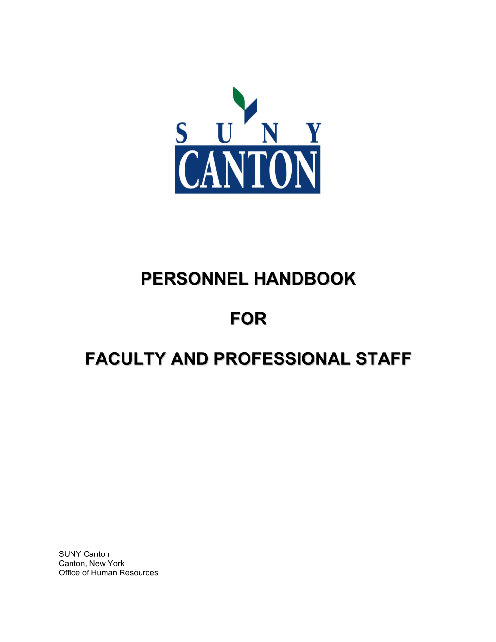 Faculty and Professional Staff