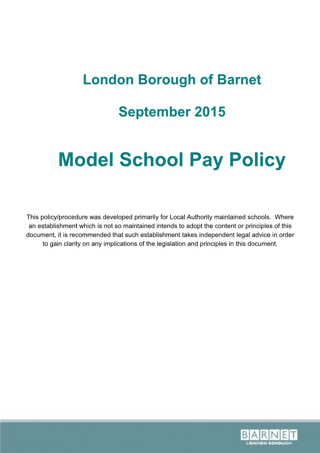 Model School Pay Policy