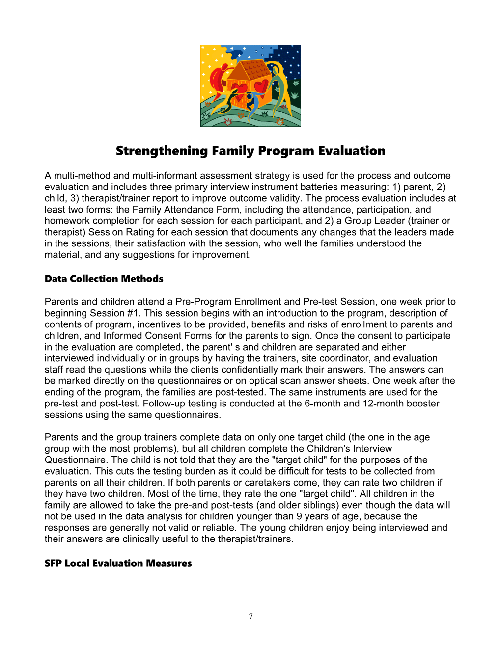 Strengthening Family Program Evaluation