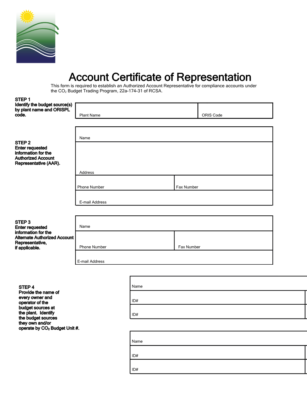 Account Certificate of Representation