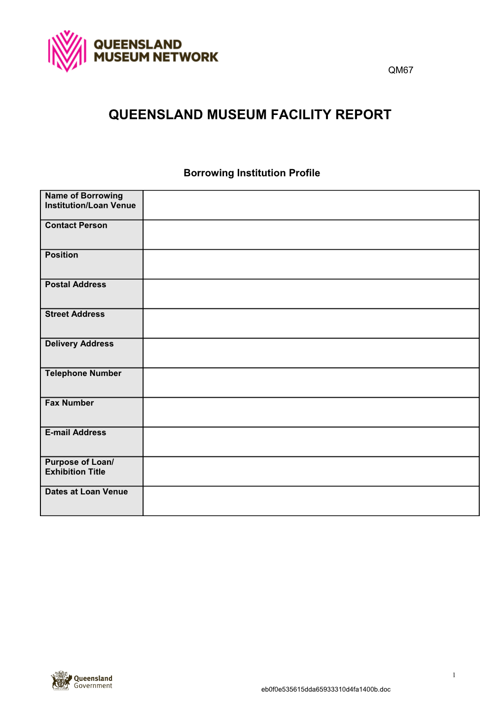 Queenslandmuseum Facility Report