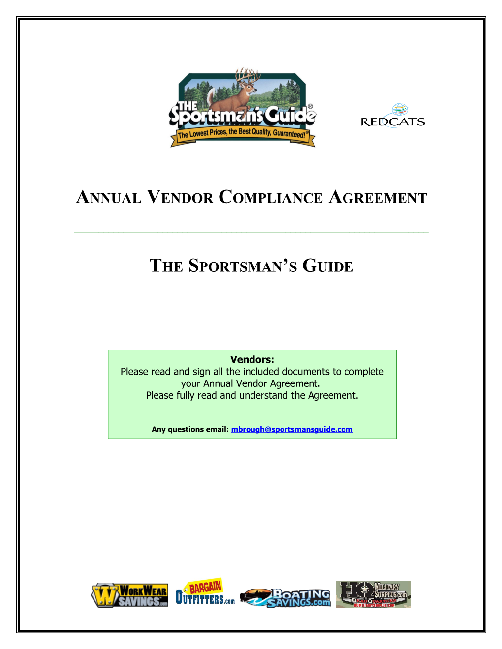 Annual Vendor Compliance Agreement