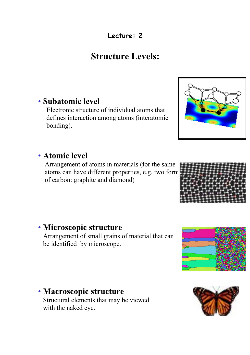 Structure Levels