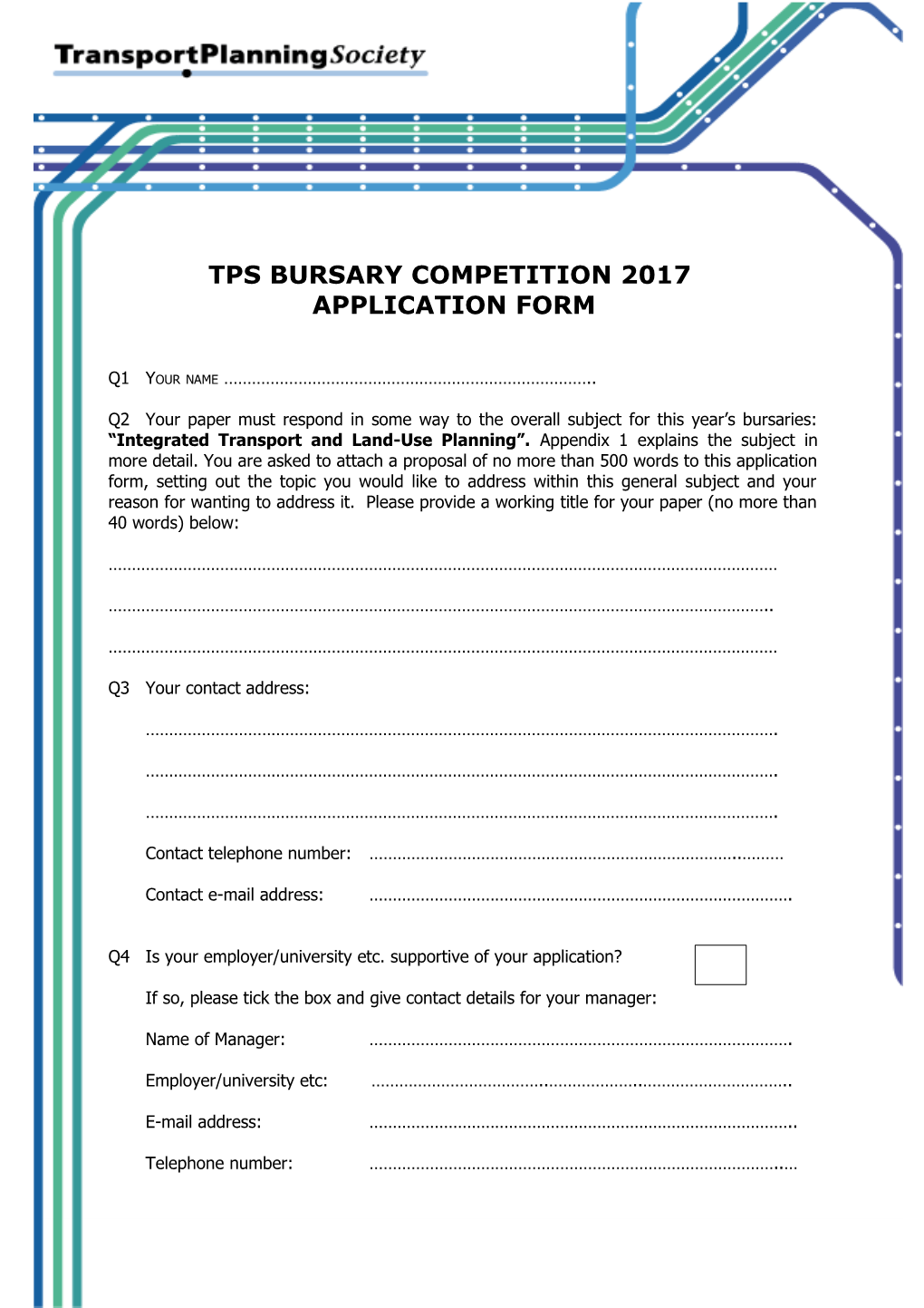 Tps Bursary Competition 2017