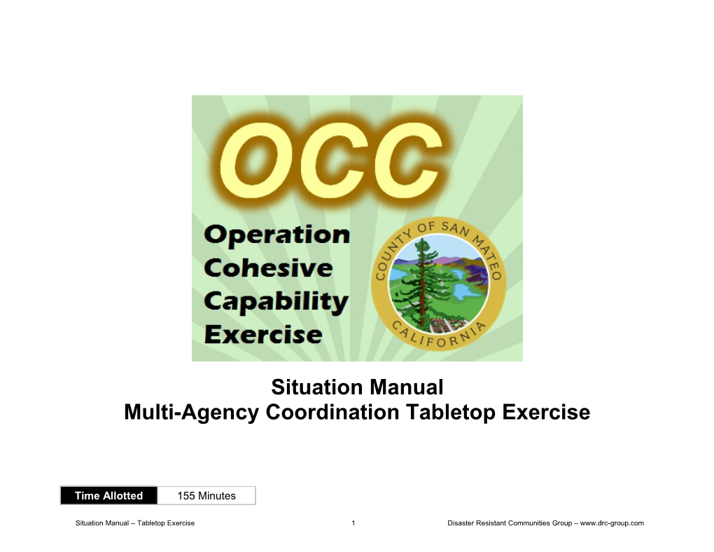 Multi-Agency Coordination Tabletop Exercise